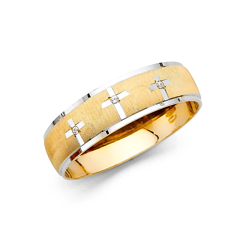 CZ Wedding Trio Sets - 14K - RG2413