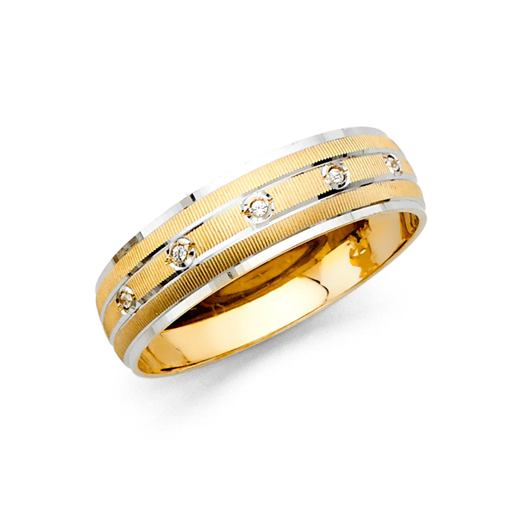 CZ Wedding Trio Sets - 14K - RG2422