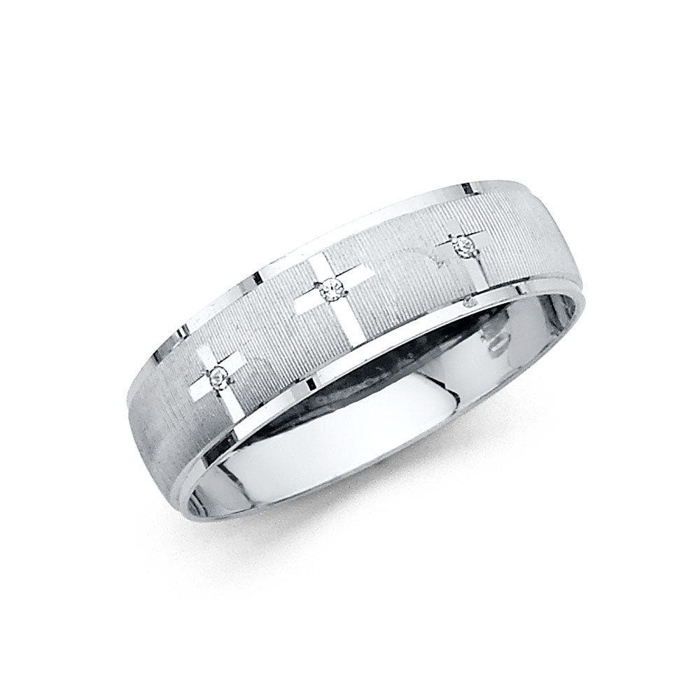 CZ Wedding Trio Sets - 14K - RG2431