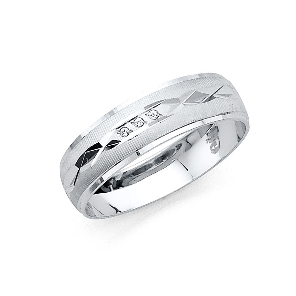 CZ Wedding Trio Sets - 14K - RG2488