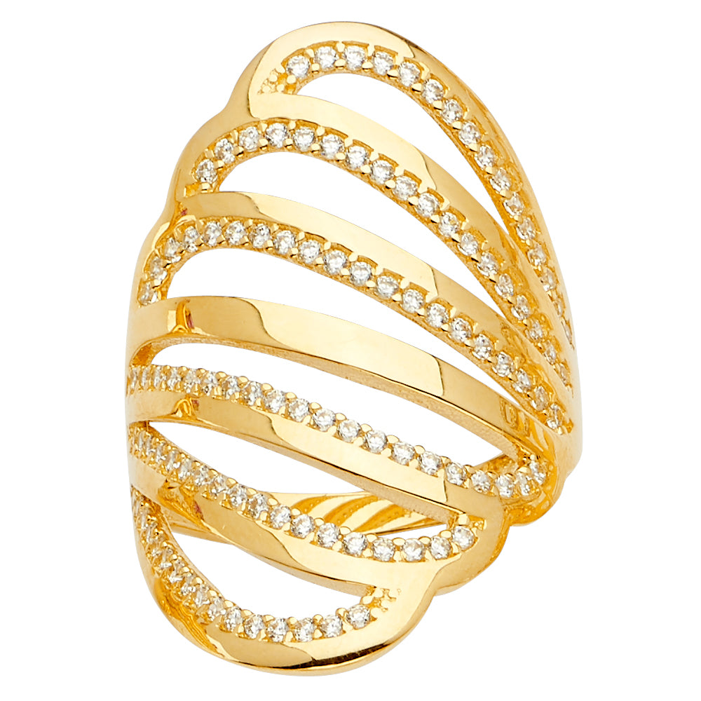 Fancy CZ Rings - 14K Gold - RG2654