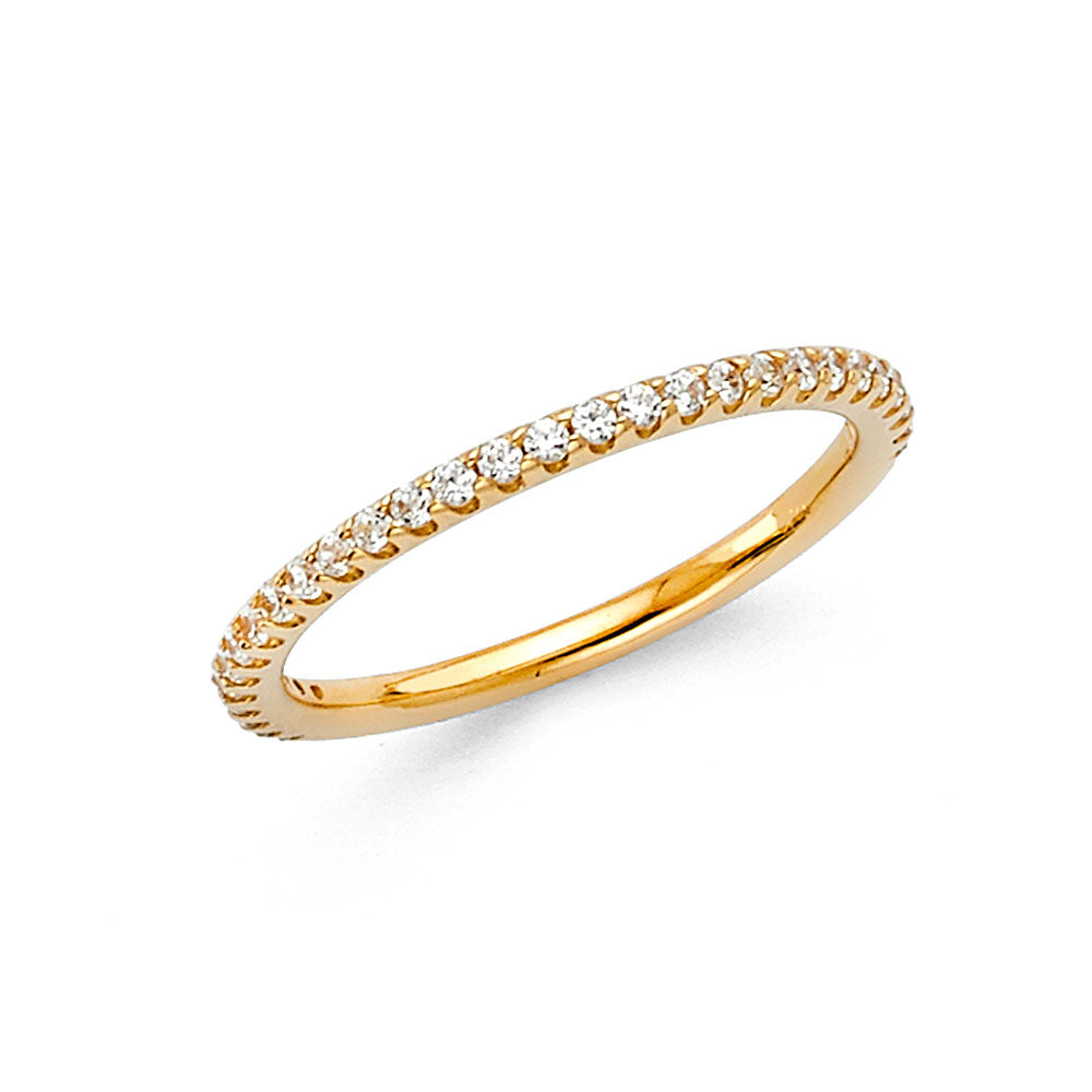 CZ Wedding Bands - 14K Gold - RG288