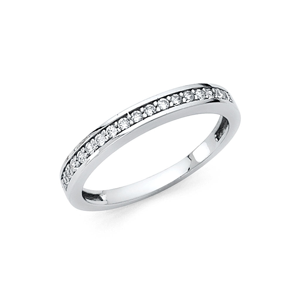 CZ Wedding Bands - 14K Gold - RG69W