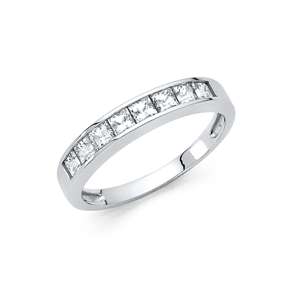 CZ Wedding Bands - 14K Gold - RG71W