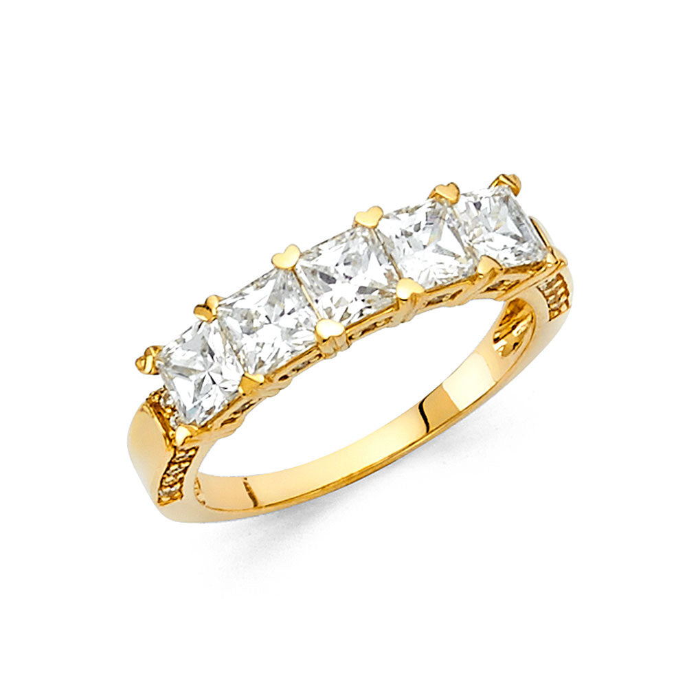 CZ Anniversity Rings - 14K Gold - RG76