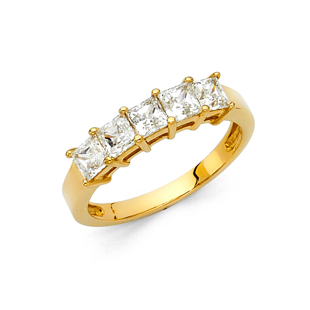 CZ Anniversity Rings - 14K Gold - RG77
