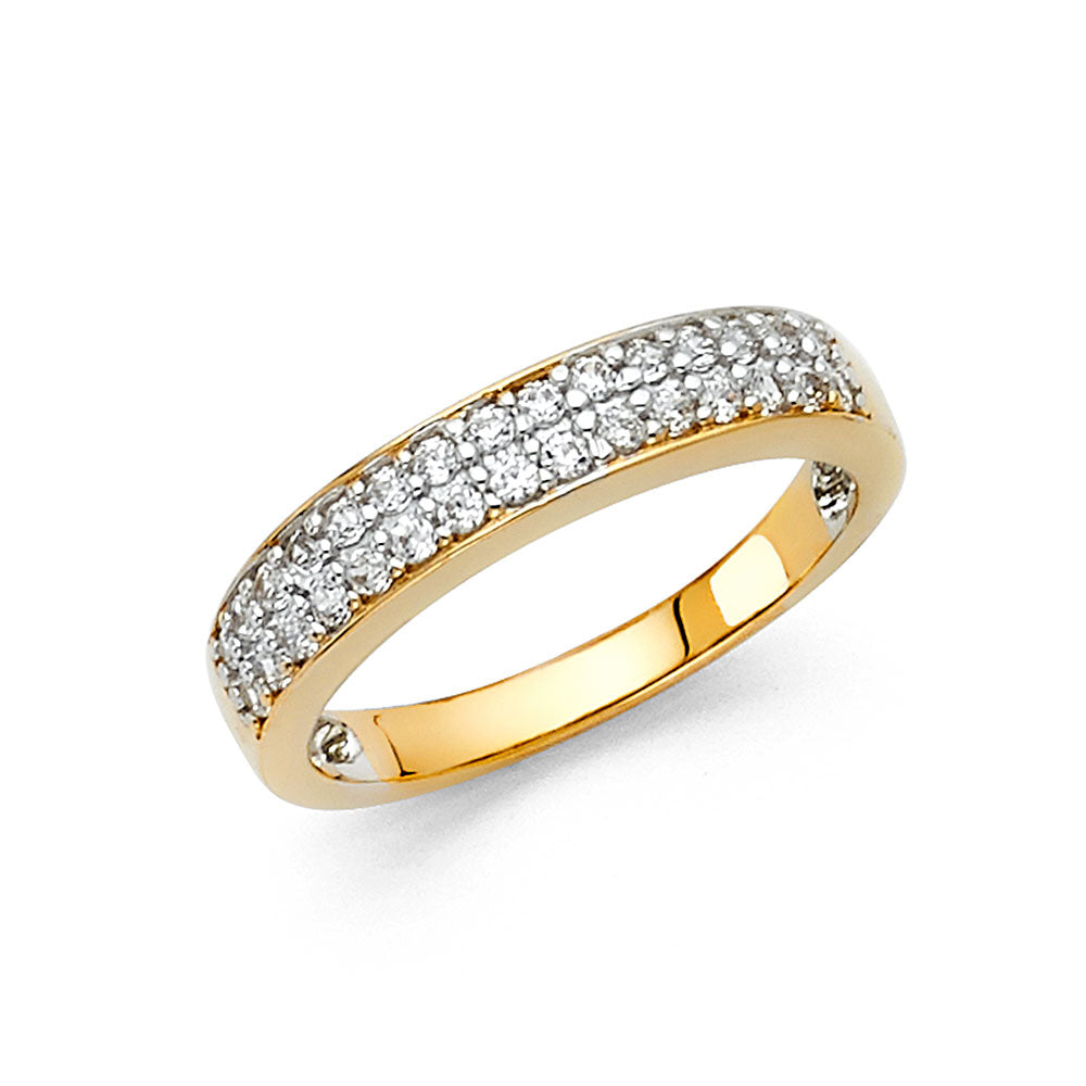 CZ Wedding Bands - 14K Gold - RG81