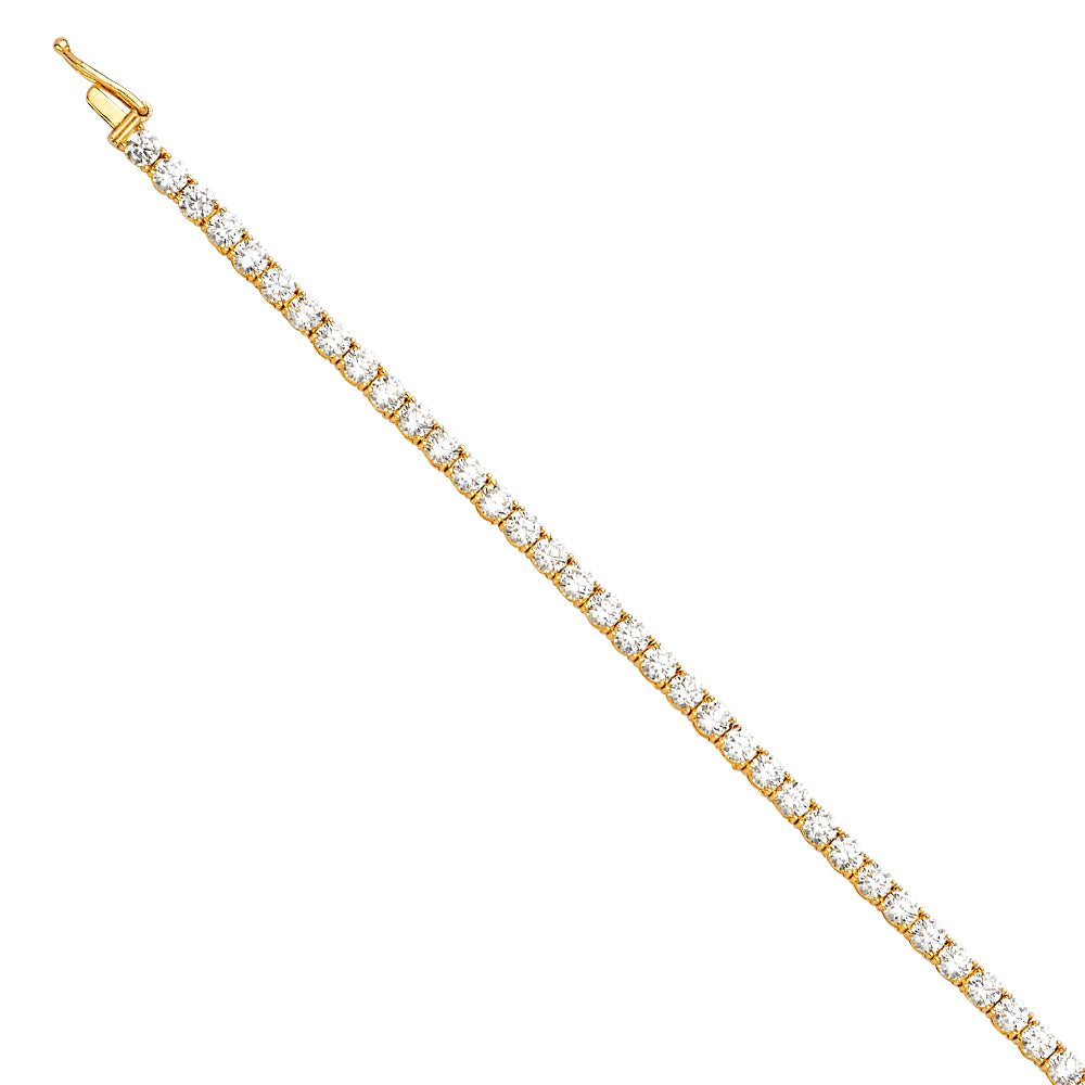 CZ Tennis Bracelets - 14K GOLD - AB662