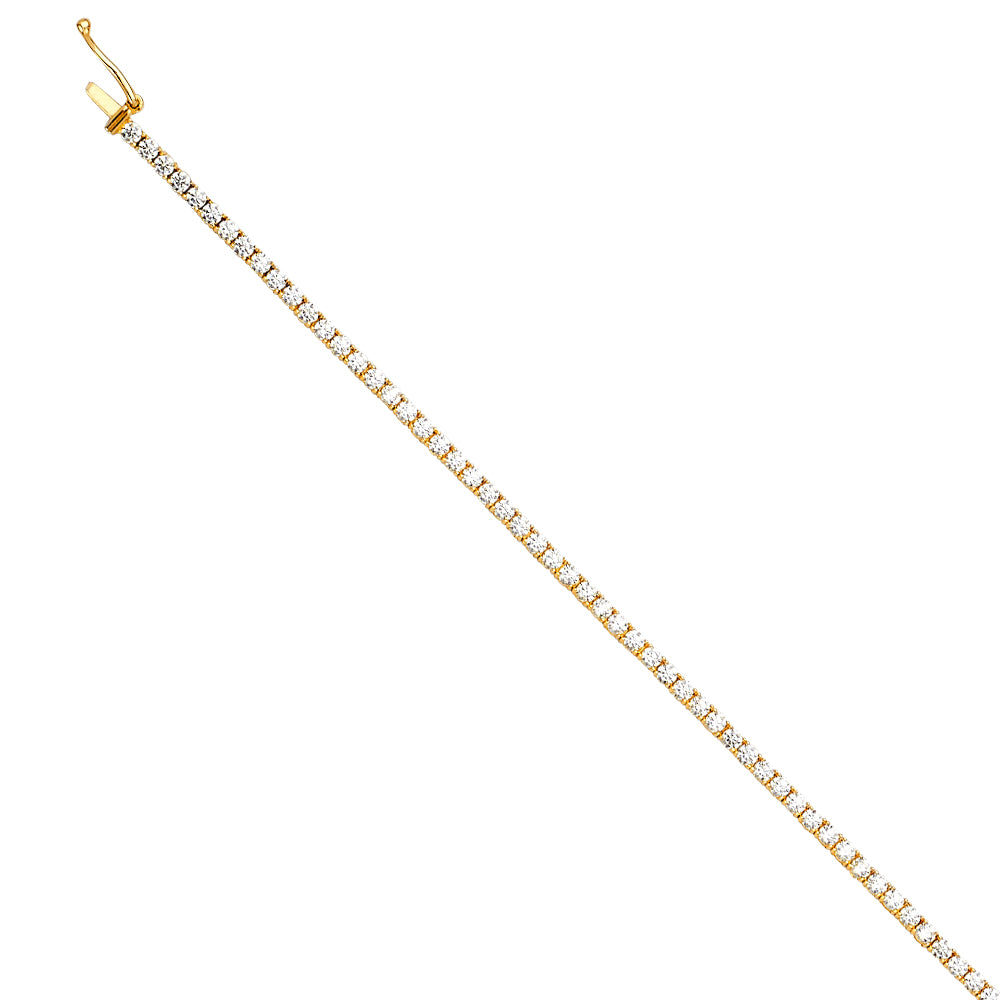 CZ Tennis Bracelets - 14K GOLD - AB663
