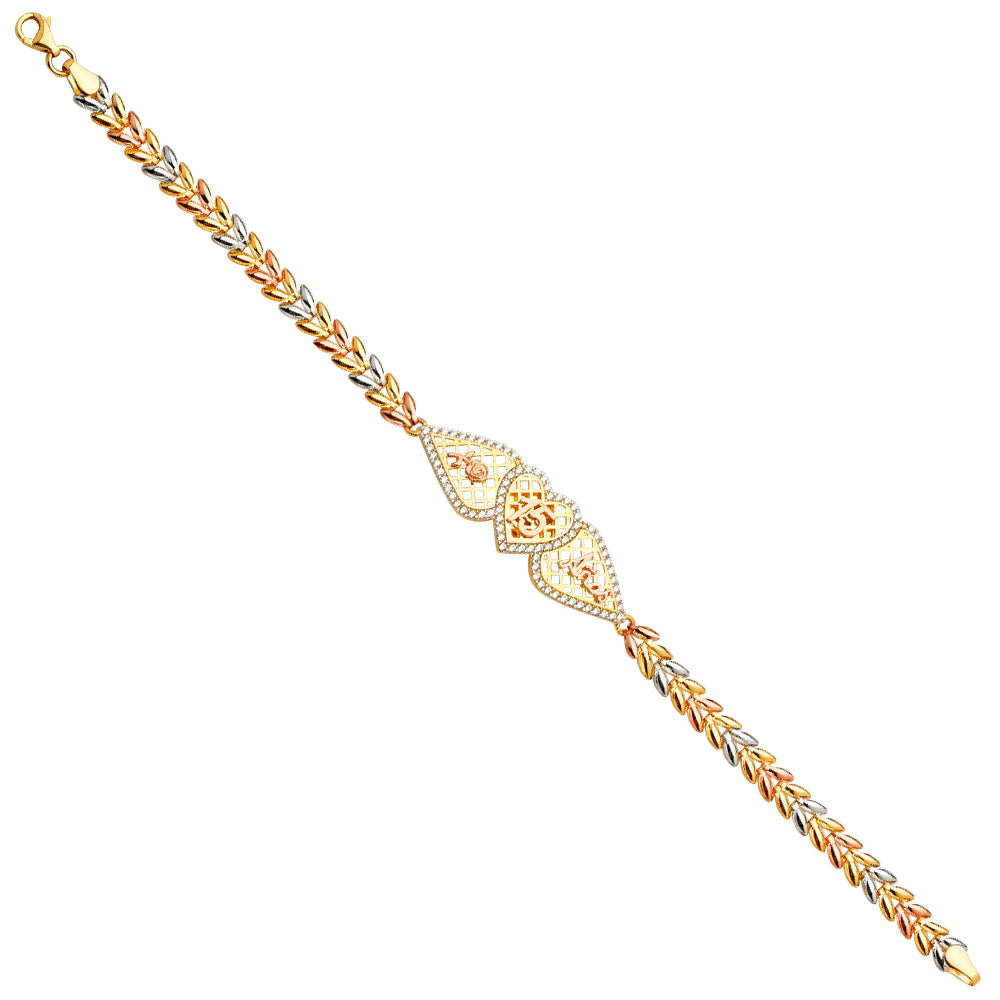 15 Años & Charm Bracelets - 14K GOLD - AB709