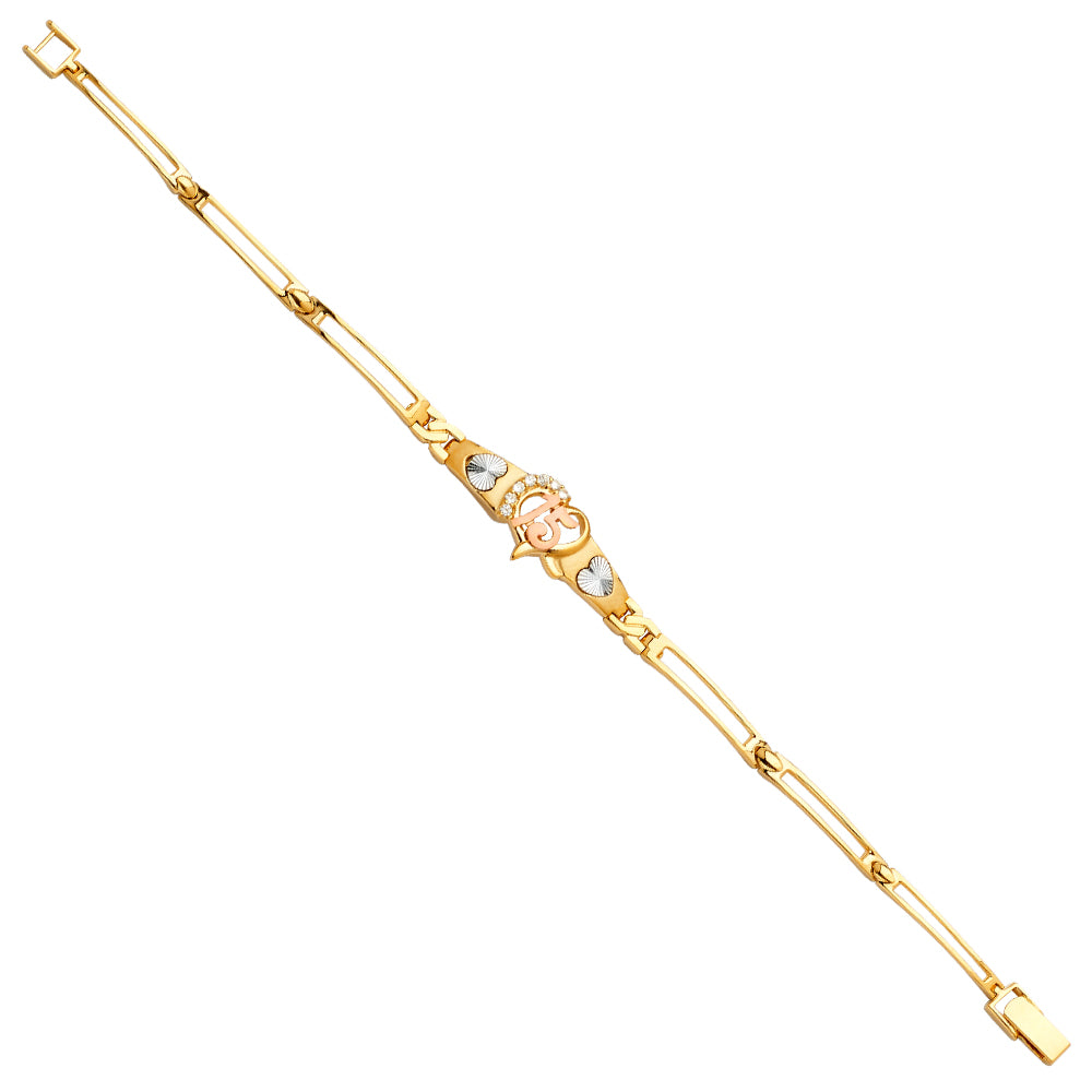 15 Años & Charm Bracelets - 14K GOLD - AB713