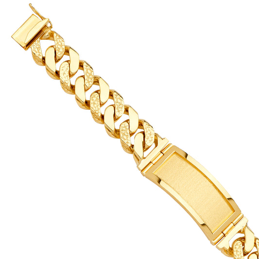 Men’s ID Bracelets - 14K GOLD - AB729