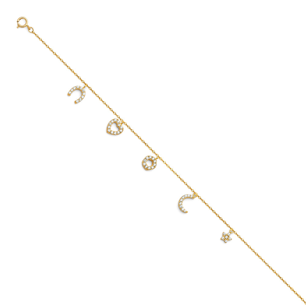 Light Fancy Bracelets - 14K GOLD - AB312