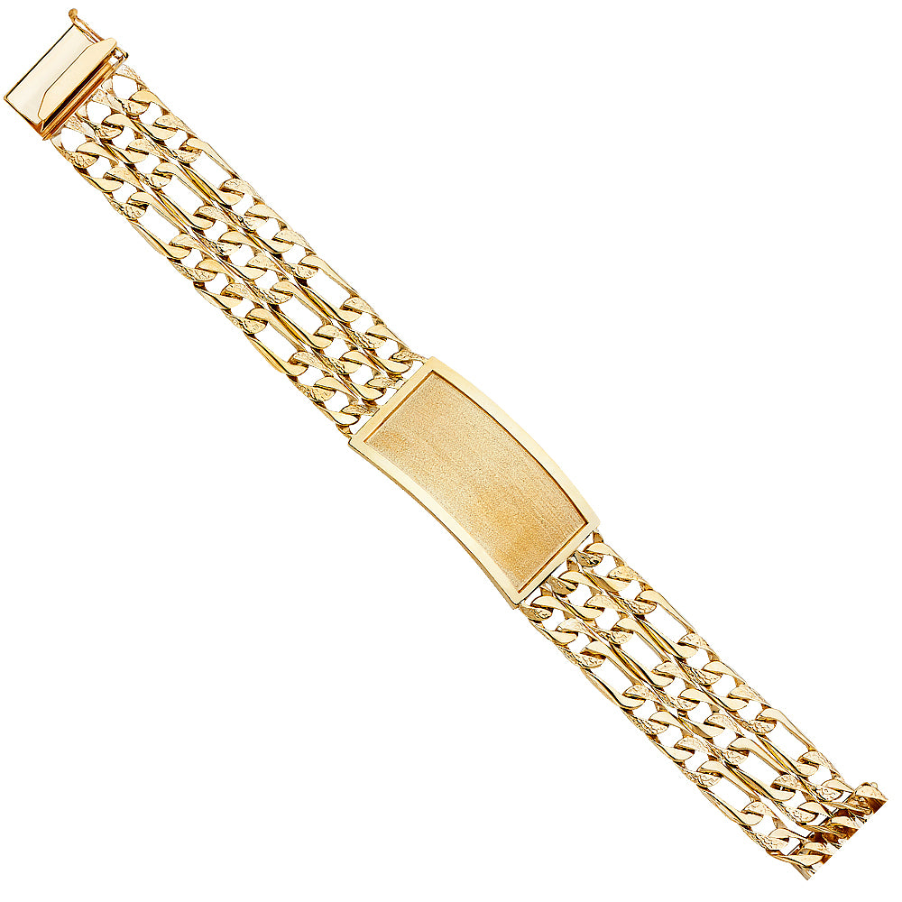 Men’s ID Bracelets - 14K GOLD - AB378