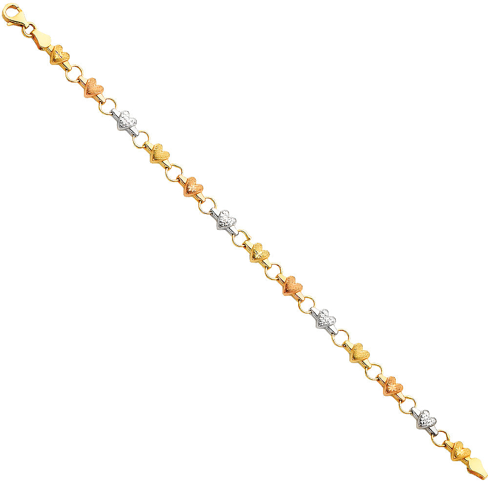 Stampato & Charm Bracelets - 14K GOLD - AB54