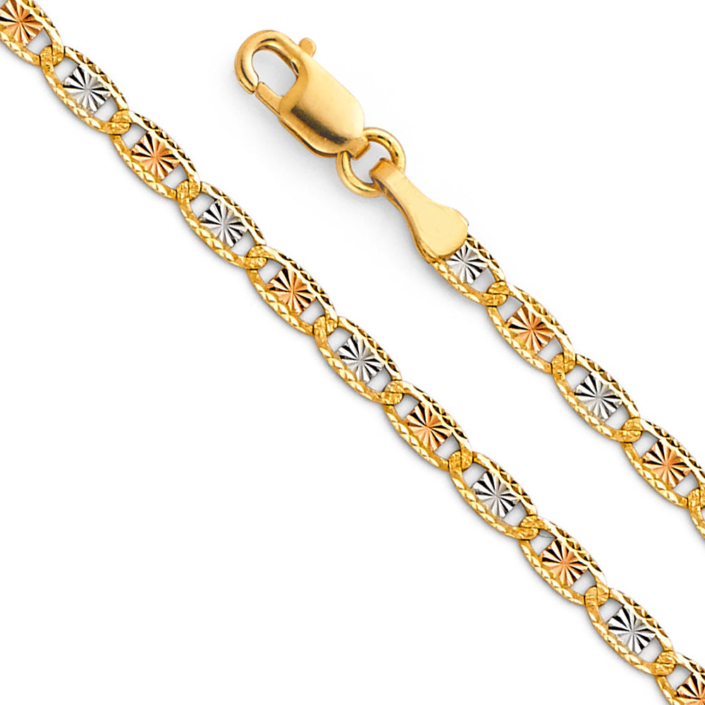 Cadena Valentino with Star & Rail D.C. 3 Color and Whiter CH113