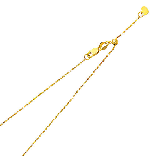 Adjustable Pendant Chains - 1.0 mm 14K GOLD - CH179