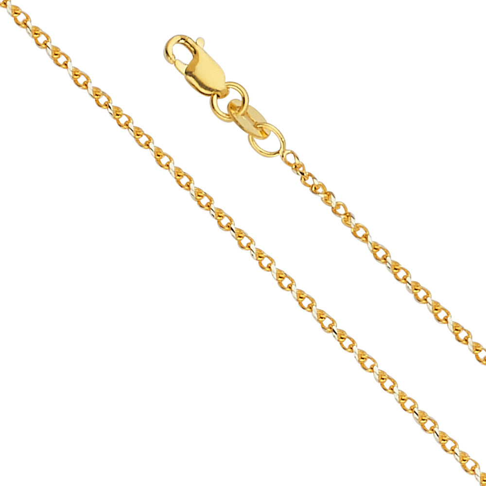 Round Twisted Cable - 1.3 mm 14K GOLD - CH516