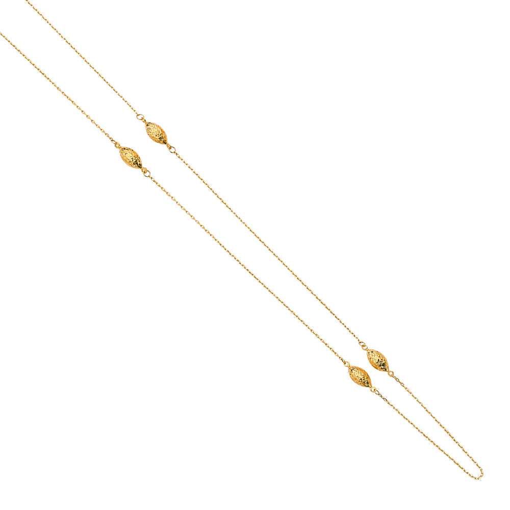 Light Fancy Chain Necklaces - 4.5 mm 14K GOLD - NK264
