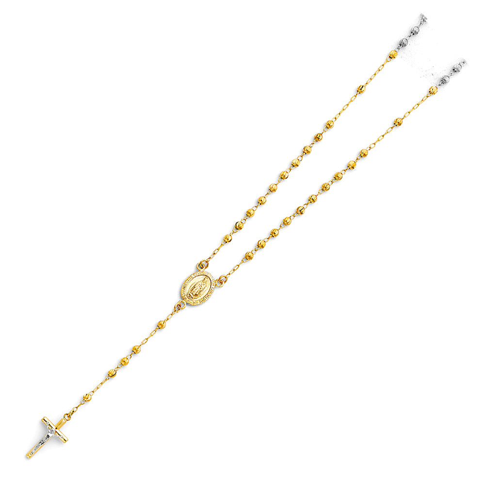Rosary Necklaces - 3 mm - 14K GOLD - NK190
