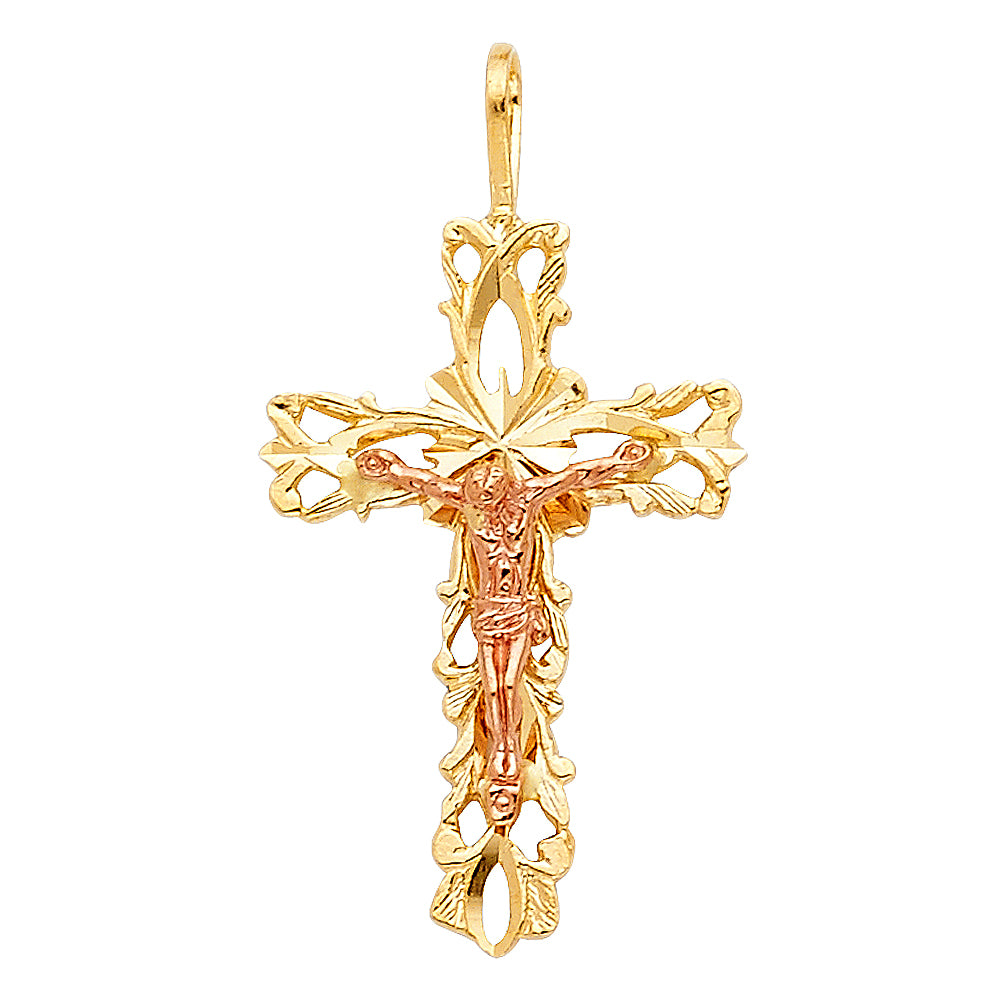 Crucifix Pendants - 14K GOLD - PT1000