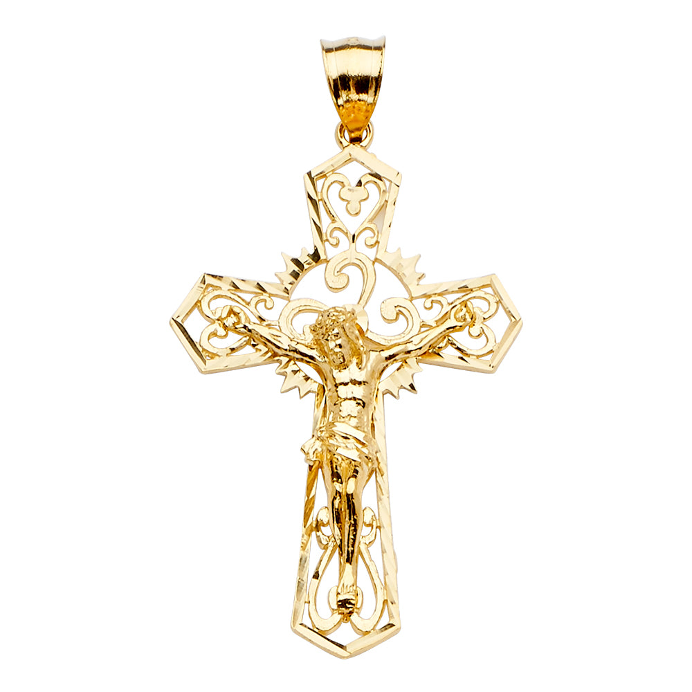 Fancy Crucifix Pendants - 14K GOLD - PT2179