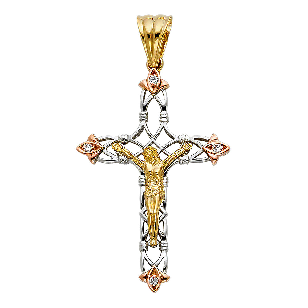 Crucifix Pendants - 14K GOLD - PT936