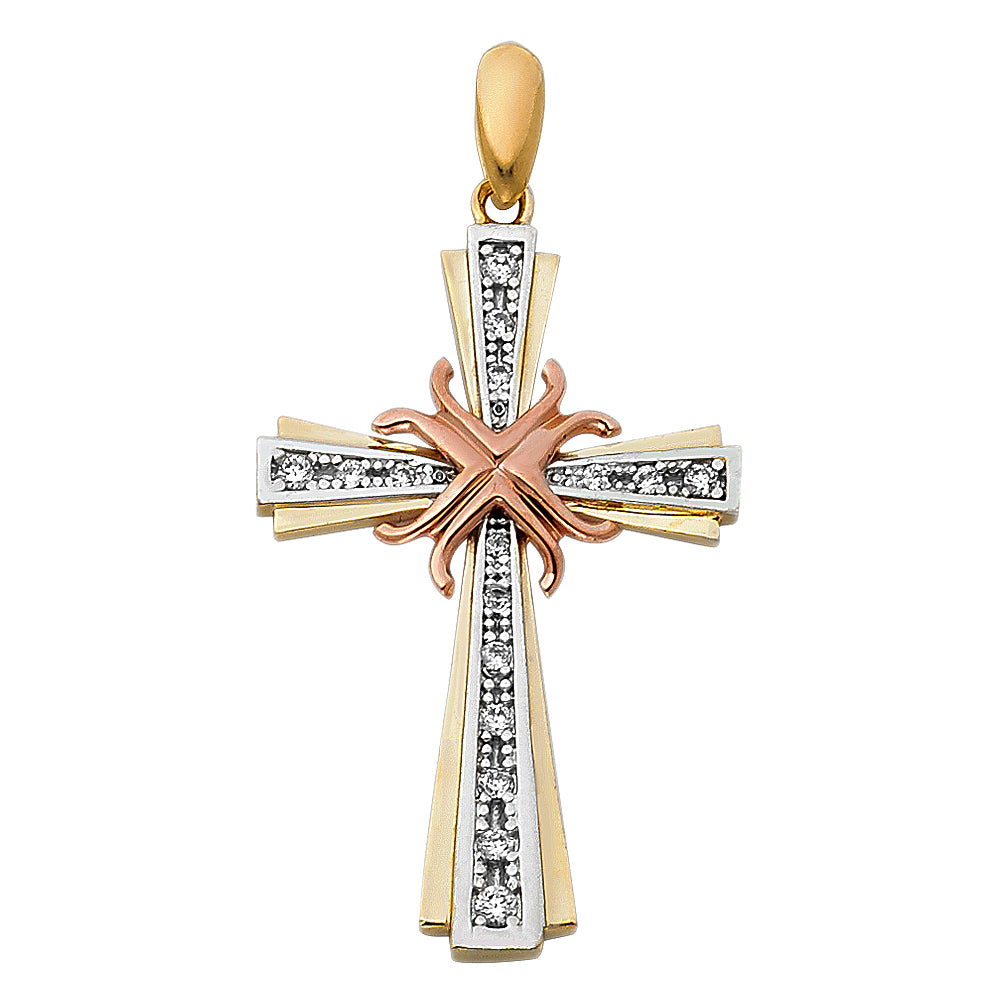 Crucifix Pendants - 14K GOLD - PT950