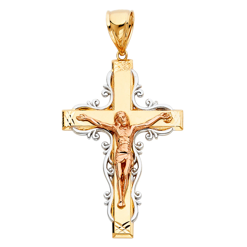 Crucifix Pendants - 14K GOLD - PT973