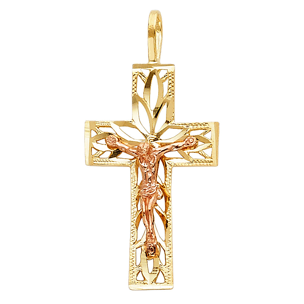 Crucifix Pendants - 14K GOLD - PT980