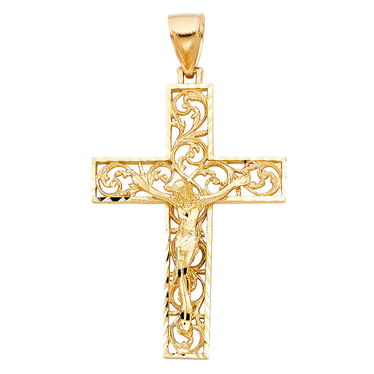 Crucifix Pendants - 14K GOLD - PT985
