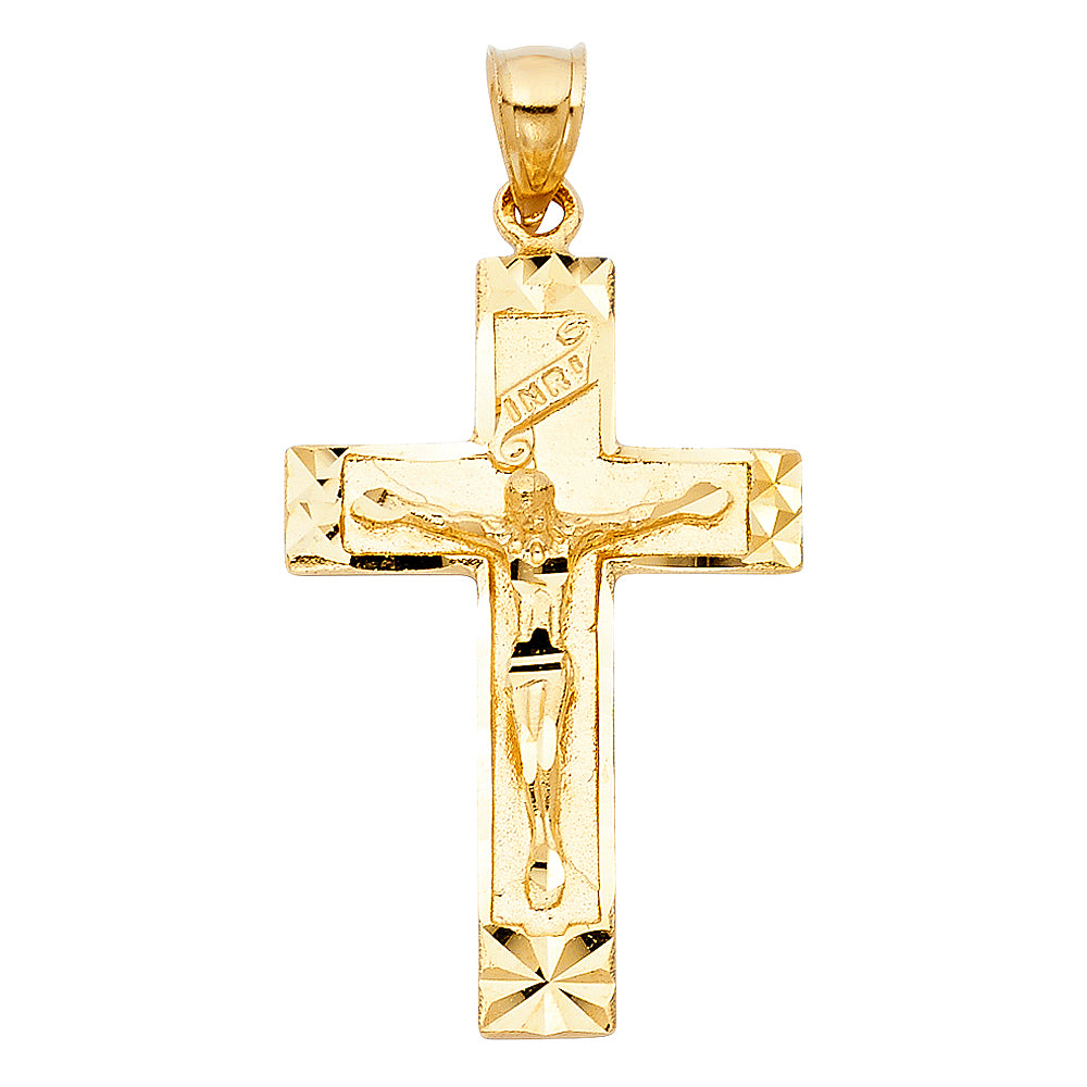 Crucifix Pendants - 14K GOLD - PT988