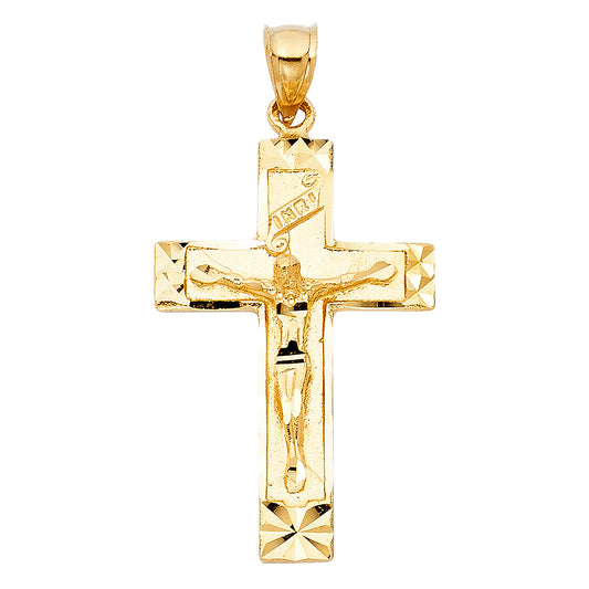Crucifix Pendants - 14K GOLD - PT988