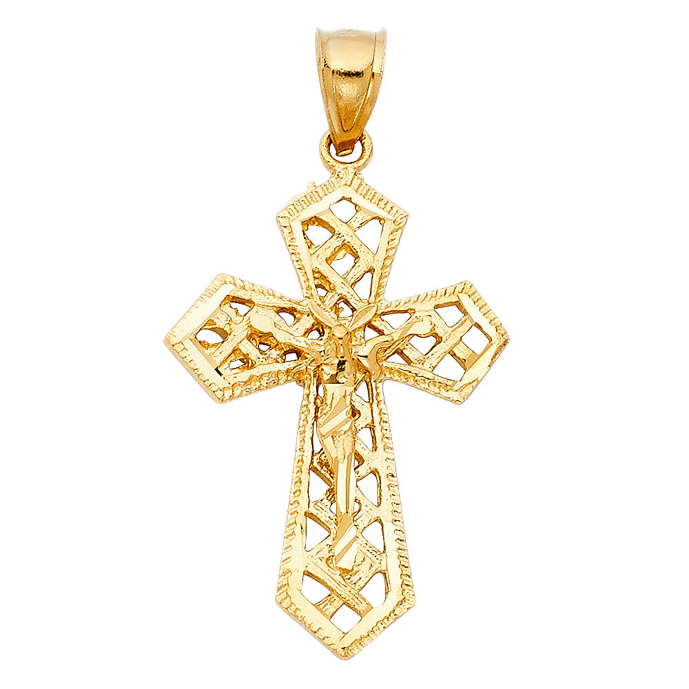 Crucifix Pendants - 14K GOLD - PT989