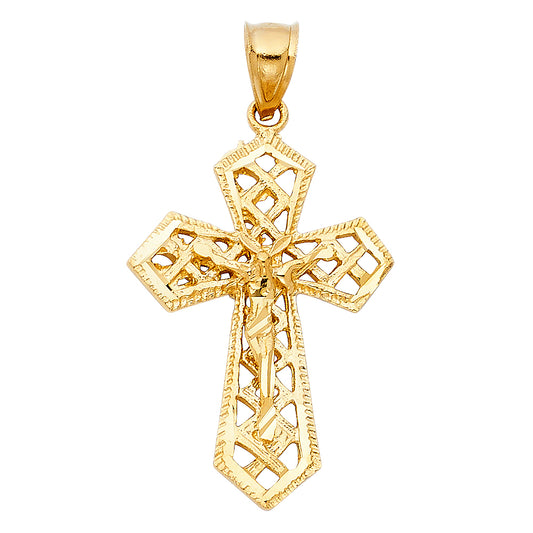 Crucifix Pendants - 14K GOLD - PT989