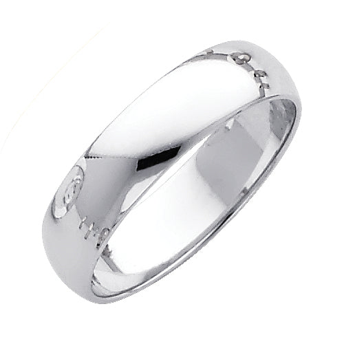 Regular Fit Plain Wedding Bands - 14K Gold 5mm -BR050W