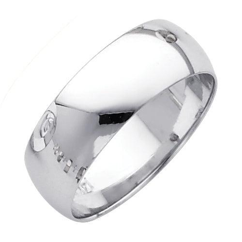 Regular Fit Plain Wedding Bands - 14K Gold 7mm -BR070W