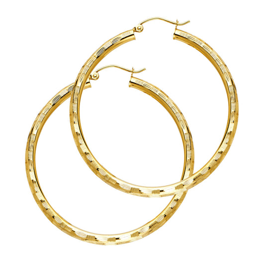Hoop Earrings  - 14K Gold - ER1015