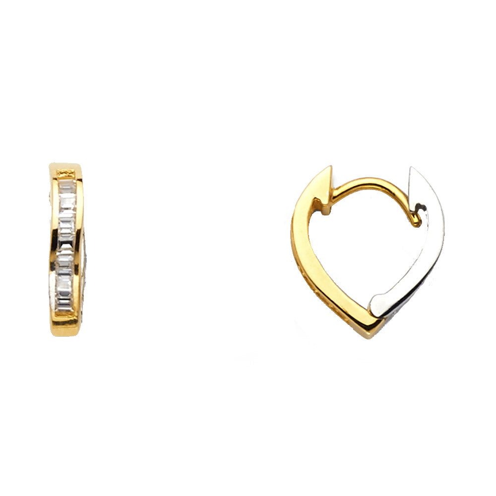 CZ Huggies Earrings - 14K Gold - ER1094