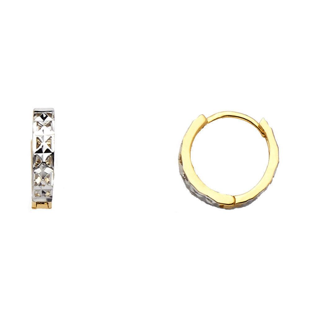 CZ Huggies Earrings - 14K Gold - ER1096