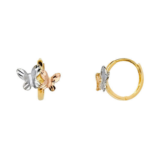 CZ Huggies Earrings - 14K Gold - ER1117
