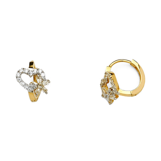 CZ Huggies Earrings - 14K Gold - ER1120