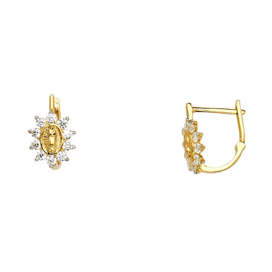 CZ Huggies Earrings - 14K Gold - ER1128
