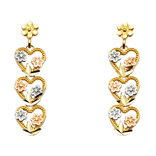 Assorted Earrings with Push Back - 14K Gold - ER1365
