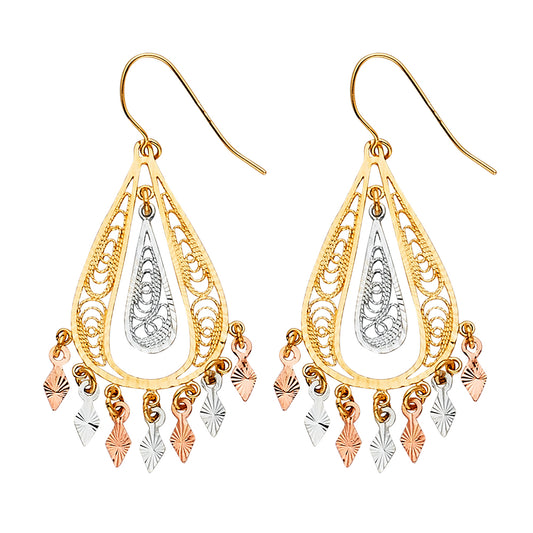 Chandelier Earrings - 14K Gold - ER1673