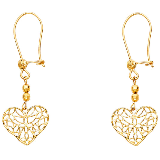 Hanging Earrings - 14K Gold - ER543