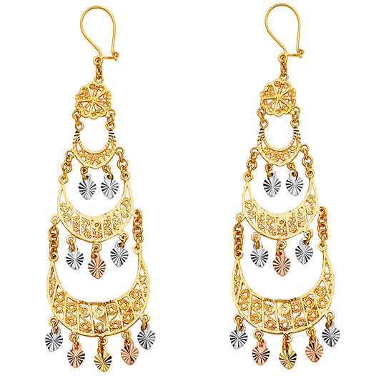 Chandelier Earrings - 14K Gold - ER881