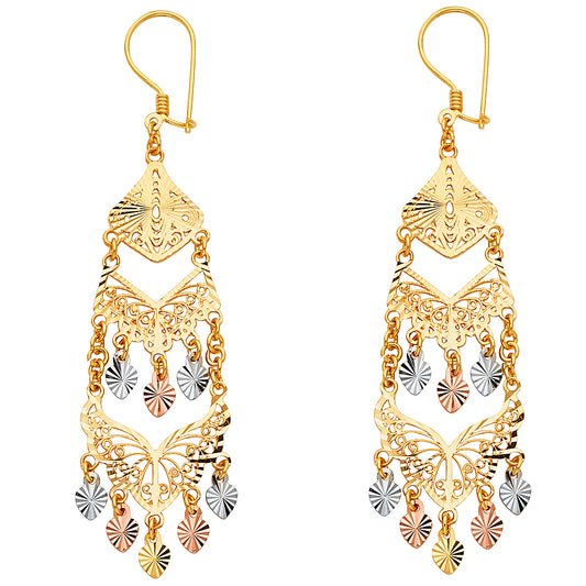 Chandelier Earrings - 14K Gold - ER882