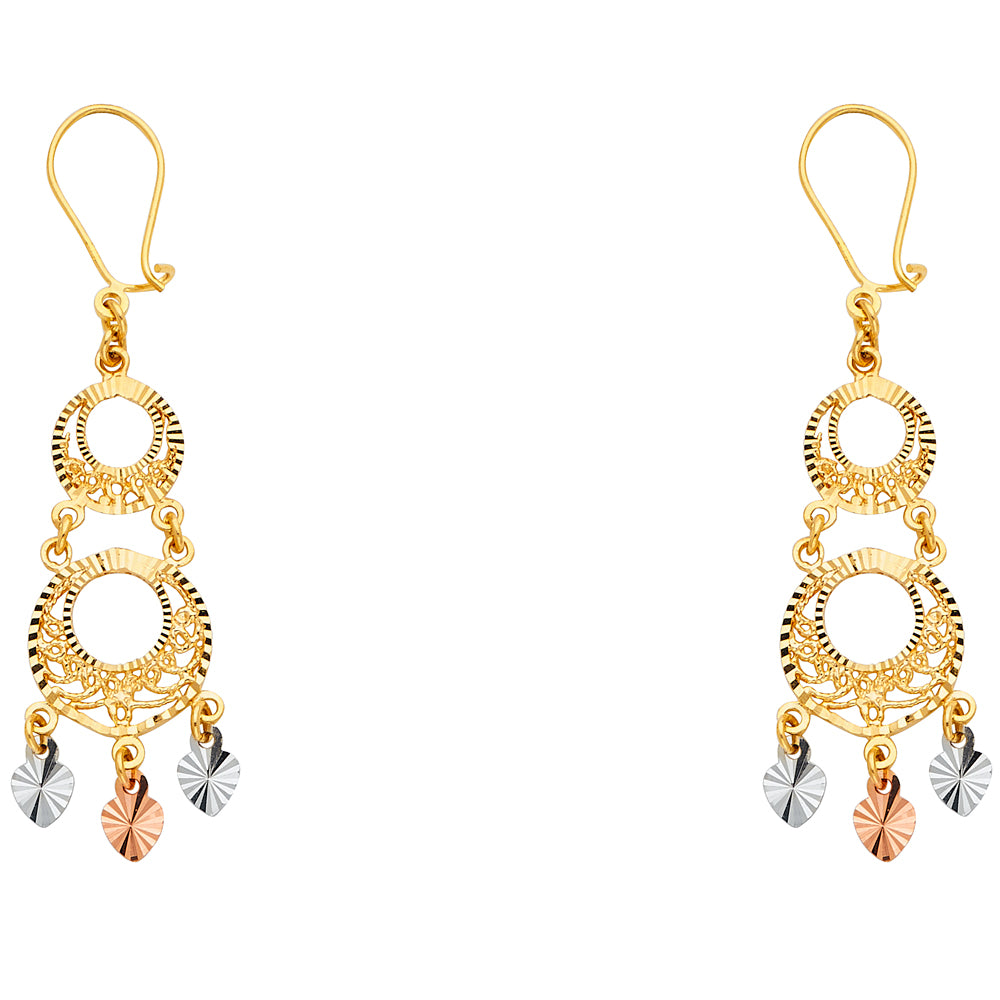Chandelier Earrings - 14K Gold - ER885