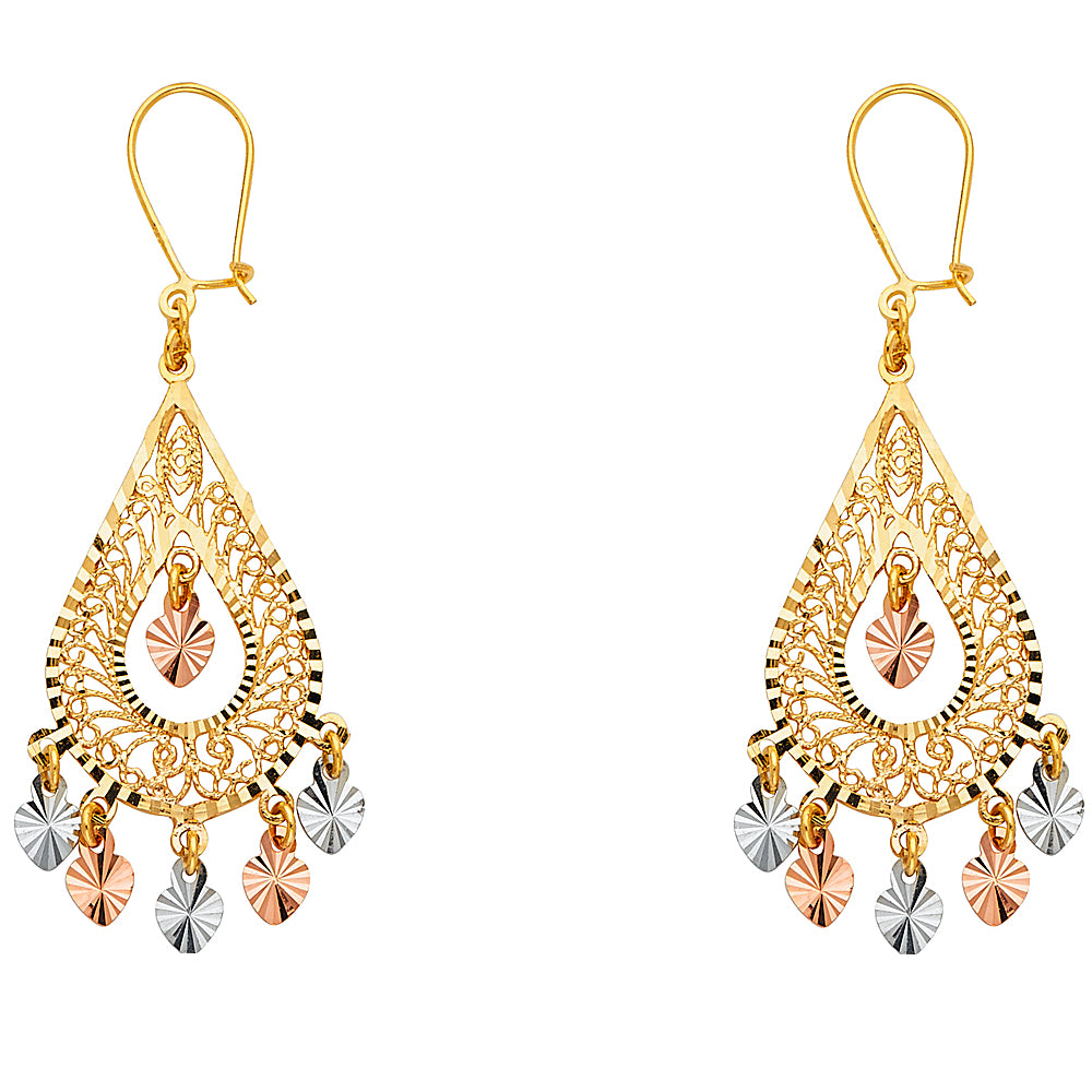 Chandelier Earrings - 14K Gold - ER886